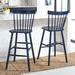 AllModern Stacee Solid Wood Bar & Counter Stool Wood in Blue | 43.8 H x 19.5 W x 20.9 D in | Wayfair F66A068E20B04D48A550FFB488F3374E