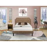 Red Barrel Studio® Upholstered Platform 2 Piece Bedroom Set Upholstered in Brown | Full | Wayfair 6760C44DDA33492F9BA839ED7C7CAC27