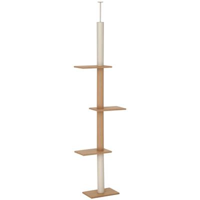 Kratzbaum Deckenhoch, 228-260 cm Höhenverstellbarer Katzenbaum Kletterbaum für Katzen mit 3 Ebenen, Image