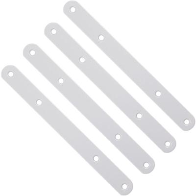 4 Stück Flachverbinder 200 x 20 x 3 mm Silbergrau Verbindungslaschen Möbelverbinder Korpusverbinder Image