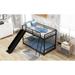 Metal Bunk Bed with Slide, Twin over Twin