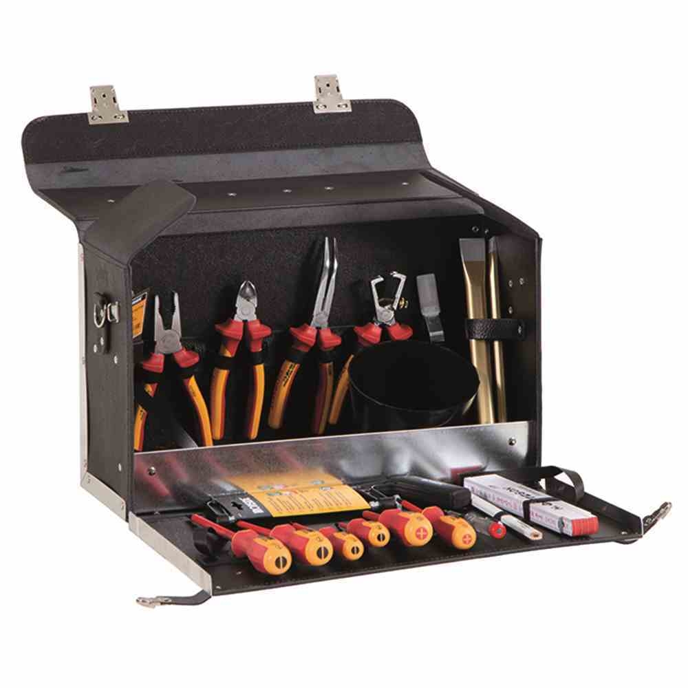 IRONSIDE Lehrlingskoffer Elektro 23-teilig, (Ledertasche) Image