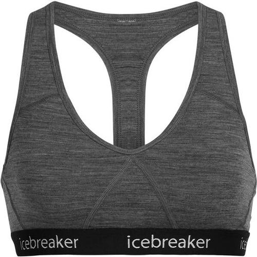 ICEBREAKER Merino Damen Sprite Racerback Bra, Größe XS in Grau