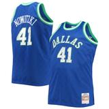 Men's Mitchell & Ness Dirk Nowitzki Blue Dallas Mavericks Big Tall 1998/99 NBA 75th Anniversary Diamond Swingman Jersey