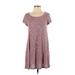 Love, Fire Casual Dress - Shift: Burgundy Marled Dresses - Women's Size Small