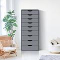 Inbox Zero 18.9" Wide, 9 Drawer Chest, Storage Dresser Cabinet, Large Craft Storage Organizer in Black | 45.7 H x 18.9 W x 13.8 D in | Wayfair