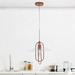 Everly Quinn Simple Designs 1 Light Modern Metal Pendant Light, Rose Gold Glass | 13 H x 13.5 W x 13 D in | Wayfair