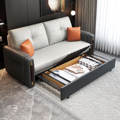 Modern Futon Sofa Couch Bed Sleeper Convertible Lounge Living Room Brown Gray 