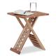 Table d'appoint pliante table basse bois de noyer table de chevet salon HxlxP: 40,5 x 33 x 33 cm,