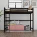 Modern and Timeless Style Solid Pine Wood Twin Size Loft Bed with Ladder and Guardrails for Bedroom, Guest Room Furniture