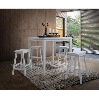 Gaucho Counter Height Set (5Pc Pk) in White 07289