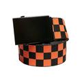 Urban Classics Unisex Check and Solid Canvas Belt 2-Pack Gürtel, Black/orange, S/M