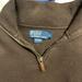 Polo By Ralph Lauren Sweaters | Brown Quarter Zip Sweater, Leather Zipper Pull | Color: Brown | Size: L