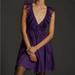 Anthropologie Dresses | Anthropologie Maeve Ruffled Tulle Mini Dress | Color: Purple | Size: Various