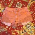 American Eagle Outfitters Shorts | American Eagle Hi Rise Festival Jean Shorts | Color: Red/Orange | Size: 6
