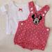 Disney Matching Sets | Disney | Minnie Mouse Baby Girl Shortall Set, 0-3m | Color: Pink/White | Size: 0-3mb