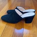 J. Crew Shoes | J. Crew High Block Heel 3” Mule Black Suede Slip-On Women’s Size 6.5 | Color: Black | Size: 6.5