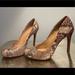 Jessica Simpson Shoes | Euc Jessica Simpson Calie Snake Leather Pump | Color: Cream/Tan | Size: 7.5