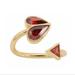 Kate Spade Jewelry | Kate Spade Red Rock Solid Stone Heart Twist Gold Ring Size: 7 | Color: Gold | Size: Os