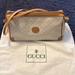 Gucci Bags | Gucci Gg Vintage Monogram Crossbody Coated Canvas Leather Trim Rare Authentic | Color: Cream/Tan | Size: Os