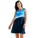 Plus Size Women's Jordan Pocket Cover Up Dress by Swimsuits For All in Navy Tie Dye (Size 14/16)