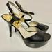 Michael Kors Shoes | Michael Kors Black Leather Platform Heels | Color: Black/Gold | Size: 9