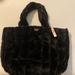 Victoria's Secret Bags | Black Fuzzy Victoria’s Secret Shoulder Bag | Color: Black | Size: Os