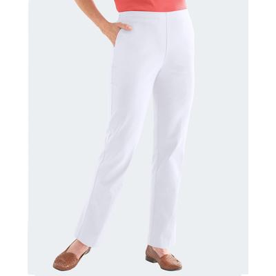 Appleseeds Women's Dennisport Easy Pull-On Chinos - White - 16 - Misses