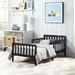 Olive & Opie Jax Toddler Bed Wood in Black | 23 H x 29.5 W x 53 D in | Wayfair 30610-BLK