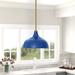 Wade Logan® Hollon 1 - Light Single Dome Pendant Metal in Blue/Yellow | 6.88 H x 10.75 W x 10.75 D in | Wayfair 3D65DE3BF48E42B9A9CAB158B1D0AF99