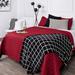 George Oliver Mccreight Lightweight Reversible Quilt Set Microfiber in Red | Twin/Twin XL Quilt + 1 Standard Sham | Wayfair