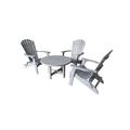 Rosecliff Heights Ansel Conversation Outdoor Table & Folding Adirondack Chair Set Plastic | Wayfair 50687A93D6414F54B51B1C691431FBA5