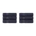 Haus & Home Egyptian-Quality Cotton Medium Weight Solid Luxury 6 Piece Hand Towel Set in Black | Wayfair 500GSM HTOWEL BK