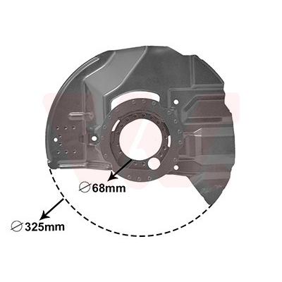 VAN WEZEL Spritzblech, Bremsscheibe vorne rechts 325mm für BMW 34111164384 34116750130 0646372