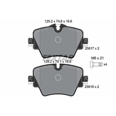 TEXTAR Bremsbelagsatz, Scheibenbremse vorne rechts links für TOYOTA BMW (BRILLIANCE) 6884492 6890553 6898307 2561701