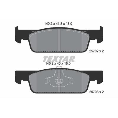 TEXTAR Bremsbelagsatz, Scheibenbremse vorne rechts links für RENAULT DACIA SMART 8660005283 A4534210000 A4534210100 2570201 Image