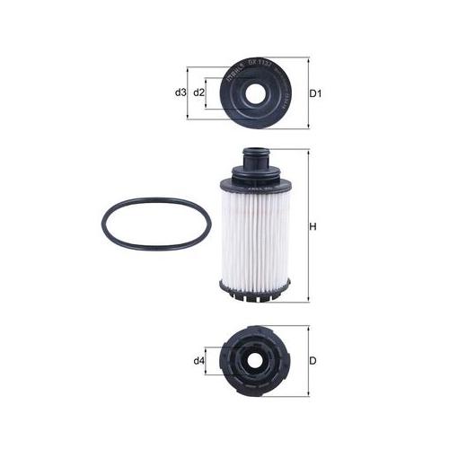 MAHLE Ölfilter Ø 61 mm (OX 1137D) für OPEL Zafira Tourer C Insignia Mk II (B) A