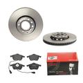 Brembo Bremsscheiben COATED Ø288mm + Bremsbeläge vorne für Audi 100 AVANT A6