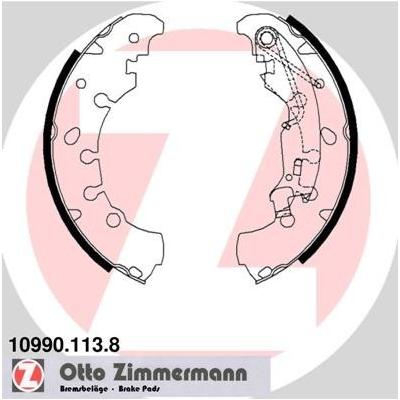 ZIMMERMANN Bremsbackensatz hinten rechts links mit Feder für CITROËN/PEUGEOT FIAT OPEL 93168956 77364817 1605458 10990.1