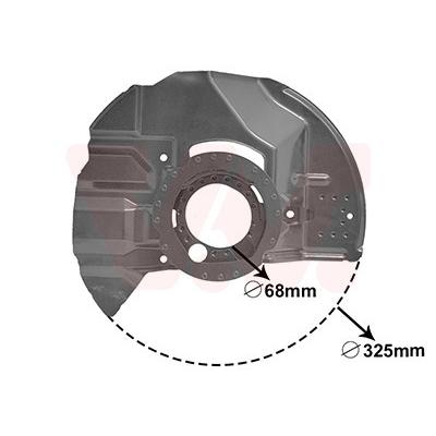 VAN WEZEL Spritzblech, Bremsscheibe vorne links 325mm für BMW 34116750129 34111164383 0646371