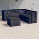 vidaXL 6 Piece Garden Pallet Lounge Set Solid Pinewood Dark Grey