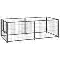 vidaXL Dog Kennel Black 200x100x70 cm Steel