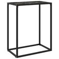 vidaXL Console Table Black 60x35x75 cm Tempered Glass