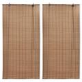 vidaXL Bamboo Roller Blinds 2 pcs 100 x 160 cm Brown