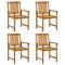 vidaXL Garden Chairs 4 pcs Solid Acacia Wood