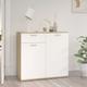 vidaXL Sideboard White and Sonoma Oak 80x36x75 cm Engineered Wood