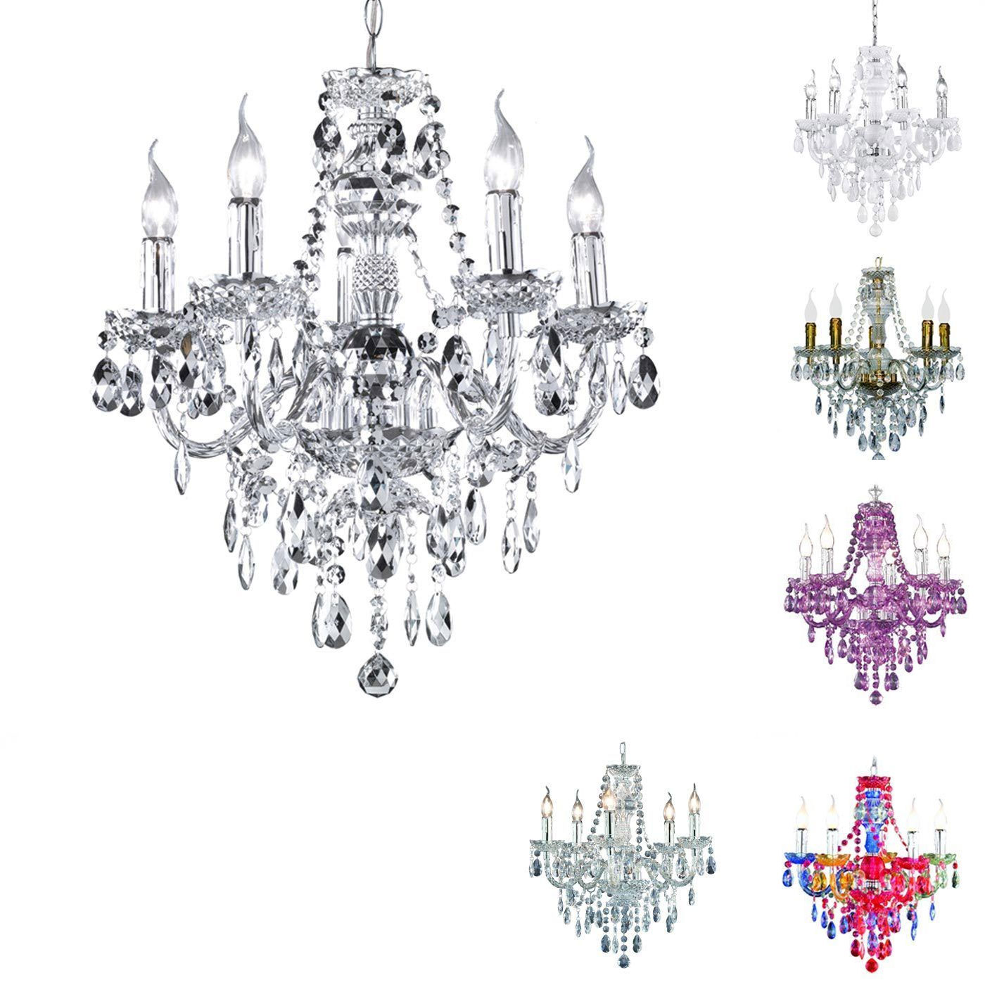 Reality|Trio Acryl Kronleuchter Lüster, 5-flammig ~ schwarz Image