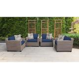 Florence 4 Piece Outdoor Wicker Patio Furniture Set 04i