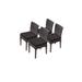 4 Barbados Armless Dining Chairs