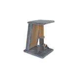 Raised Runway Cat Scratch Post With Refillable Corrugated Cardboard, 16" L X 13.5" W X 20.75" H, 16 IN, Grey